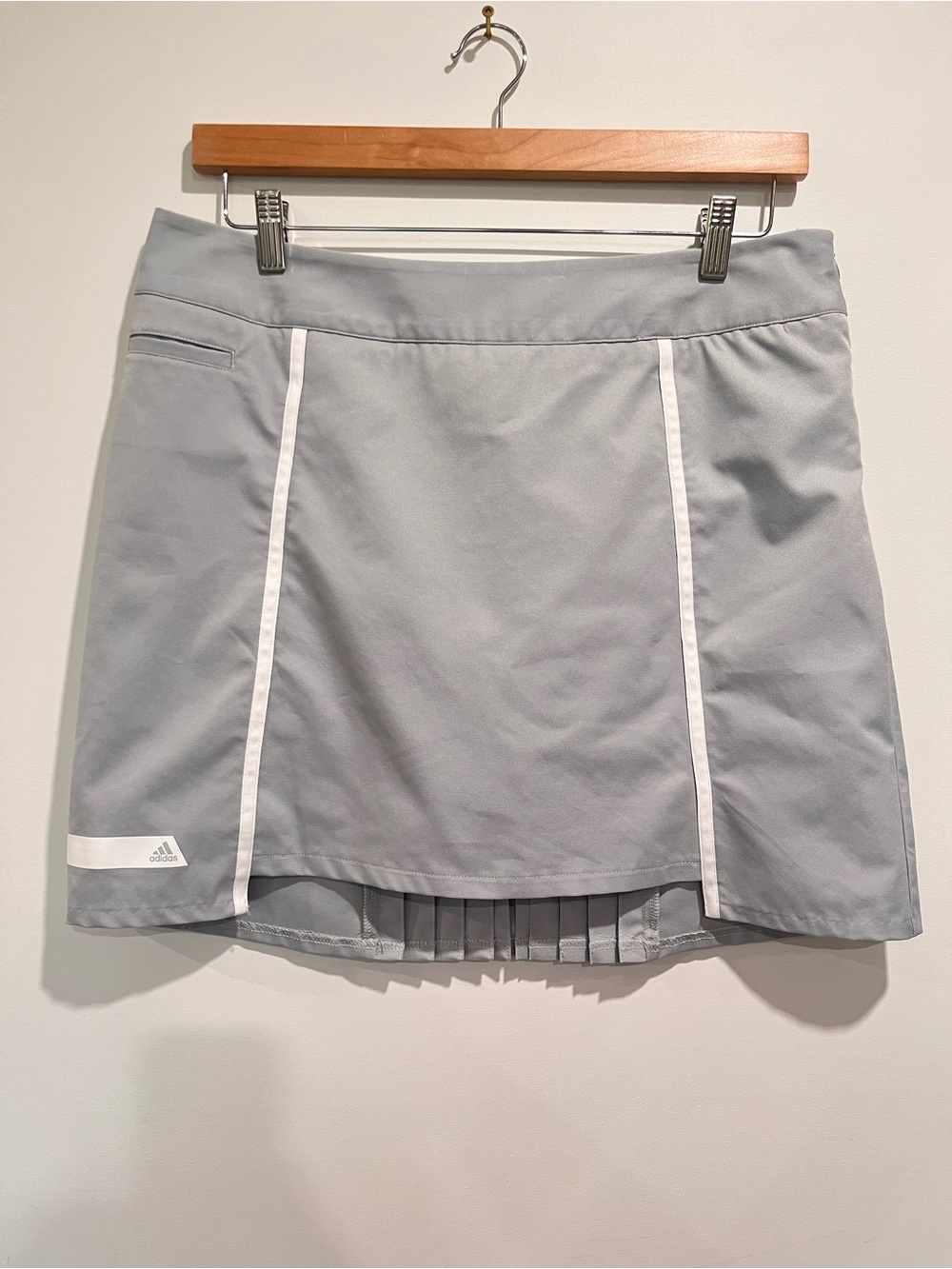 ADIDAS Puremotion CoolMax Pleated Golf Skort Grey Size 12 Tennis Pickleball